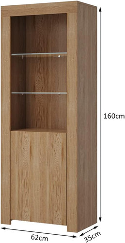 Display cabinet 160cm - display, oak