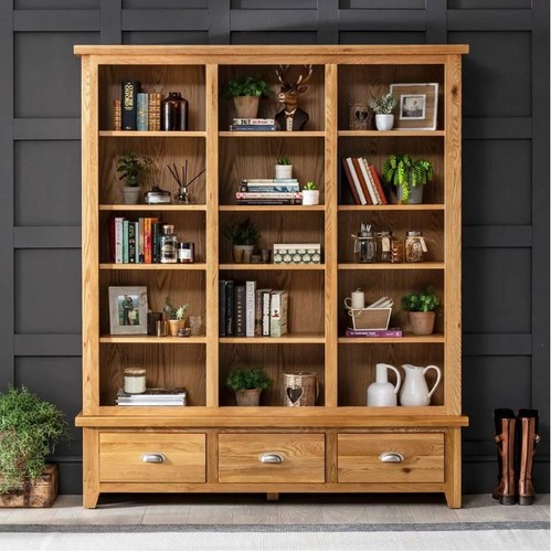 Bookcase cheshire oak extra - bookcase,