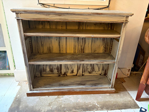 Grey painted wood freestanding - painted,