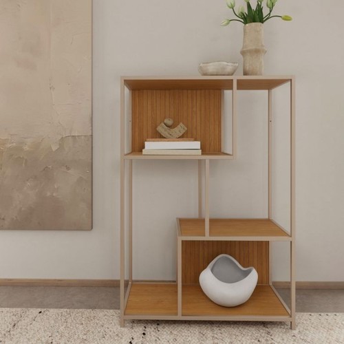Compact modern bookcase oak - bookcase,