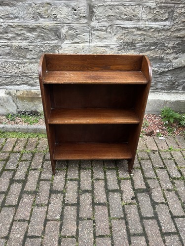 Vintage oak bookcase - oak, /