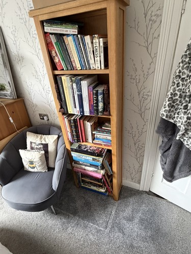 Rustic oak book case - rustic,