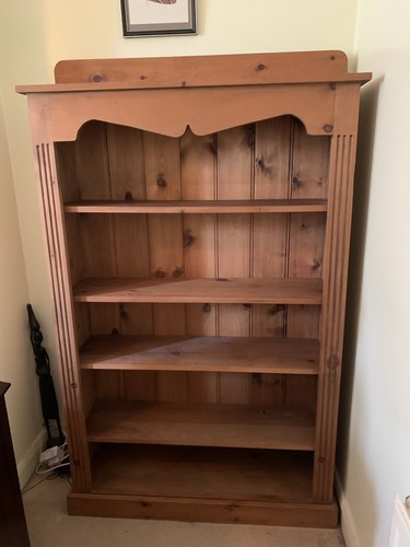 Solid pine bookcase excellent - solid,
