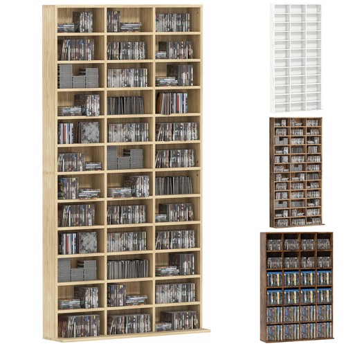 Homcom dvd media storage shelf - homcom,