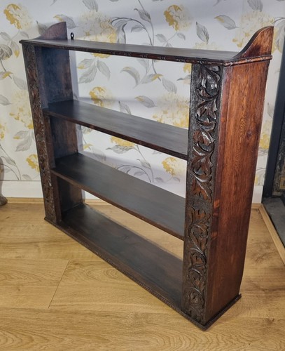 Small victorian carved oak - victorian,