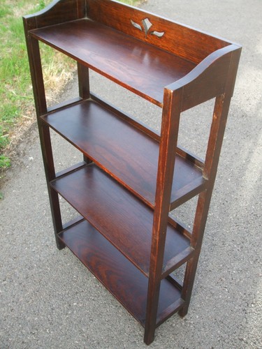 Antique oak bookcase arts - antique, &