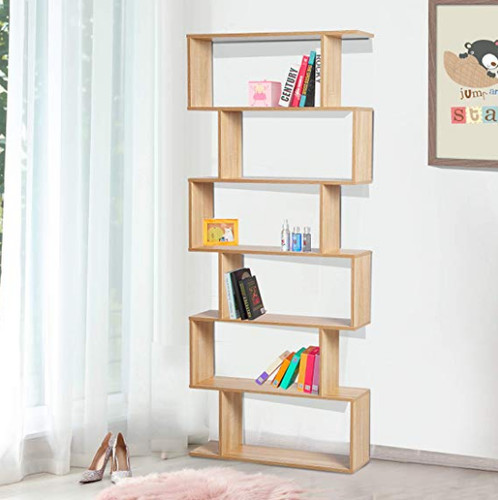 Tall wooden bookcase display - wooden,