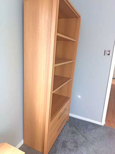 Light wood bookcase - wood,