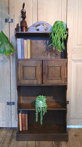 Vintage bookcase oak - vintage, with