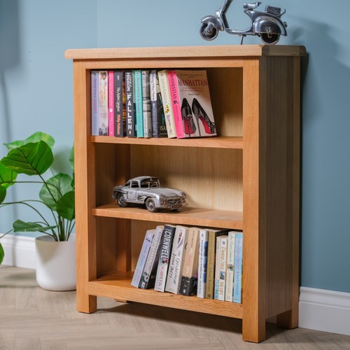 Oak small bookcase shelving - oak,