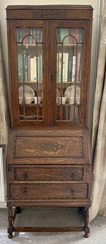 Jacobean oak bureau - , bookcase