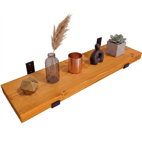 Wooden board wall shelf - wall,